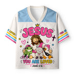 Jesus You Are So Loved Christian Kid Mesh Jersey & Shorts