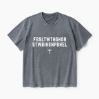 John 316 T-Shirt For God So Loved The World Christian Washed V-Neck T-Shirt