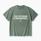 John 316 T-Shirt For God So Loved The World Christian Washed V-Neck T-Shirt