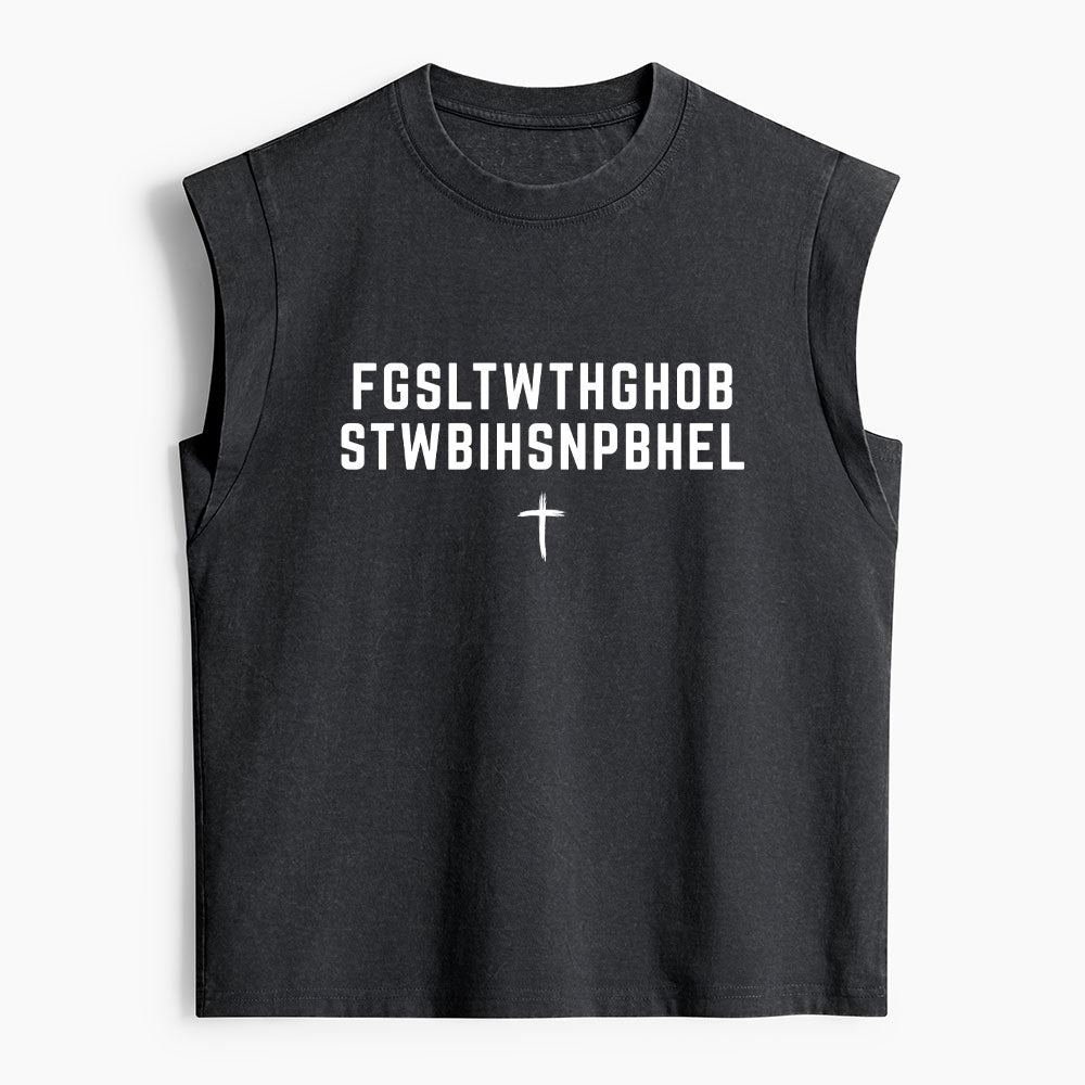John 316 T-Shirt For God So Loved The World Christian Women's Washed Tank Top