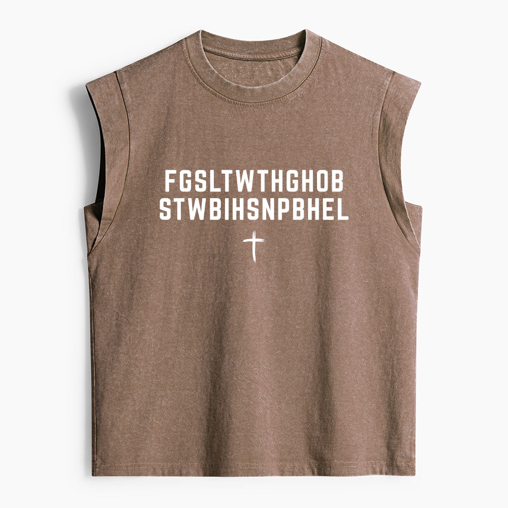 John 316 T-Shirt For God So Loved The World Christian Women's Washed Tank Top