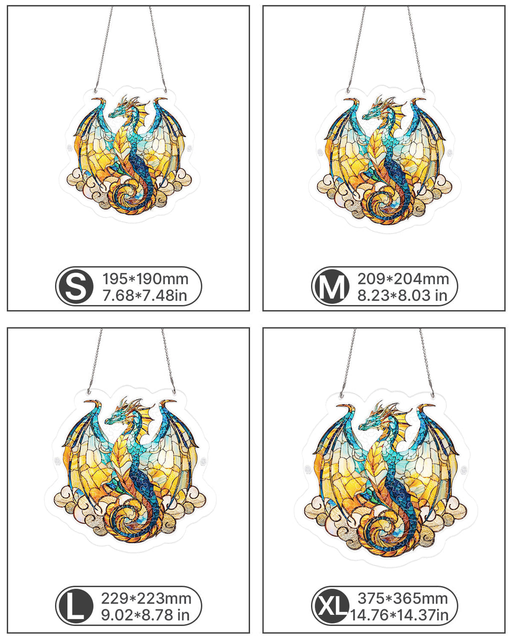 Oceanfire Dragon Light Suncatcher-Acrylic Window Art