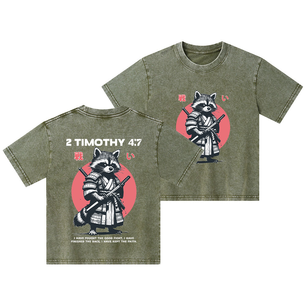 Keep The Faith Christian Kid Washed T-Shirt