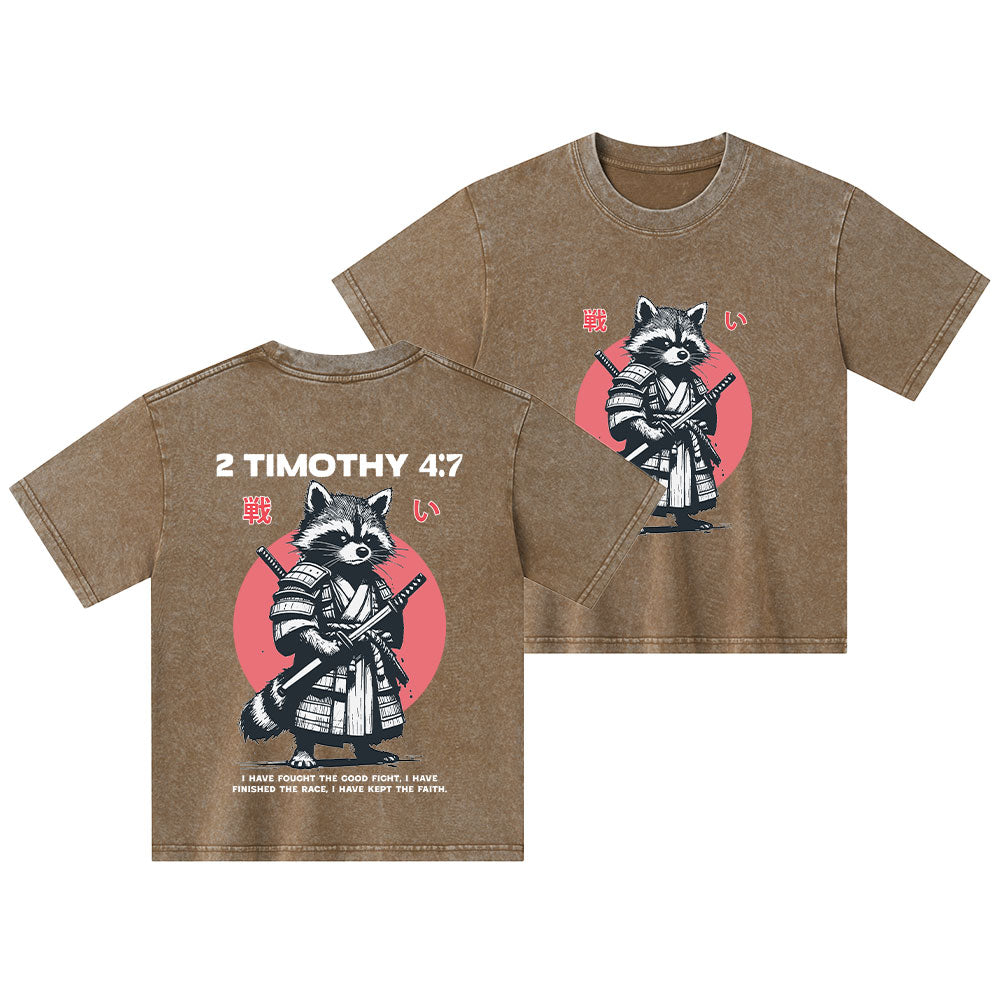 Keep The Faith Christian Kid Washed T-Shirt
