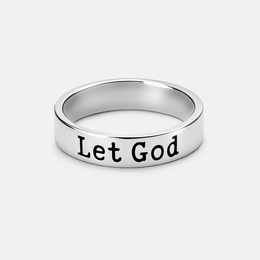 Let God Christian 925 Sterling Silver Ring