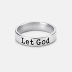 Let God Christian 925 Sterling Silver Ring
