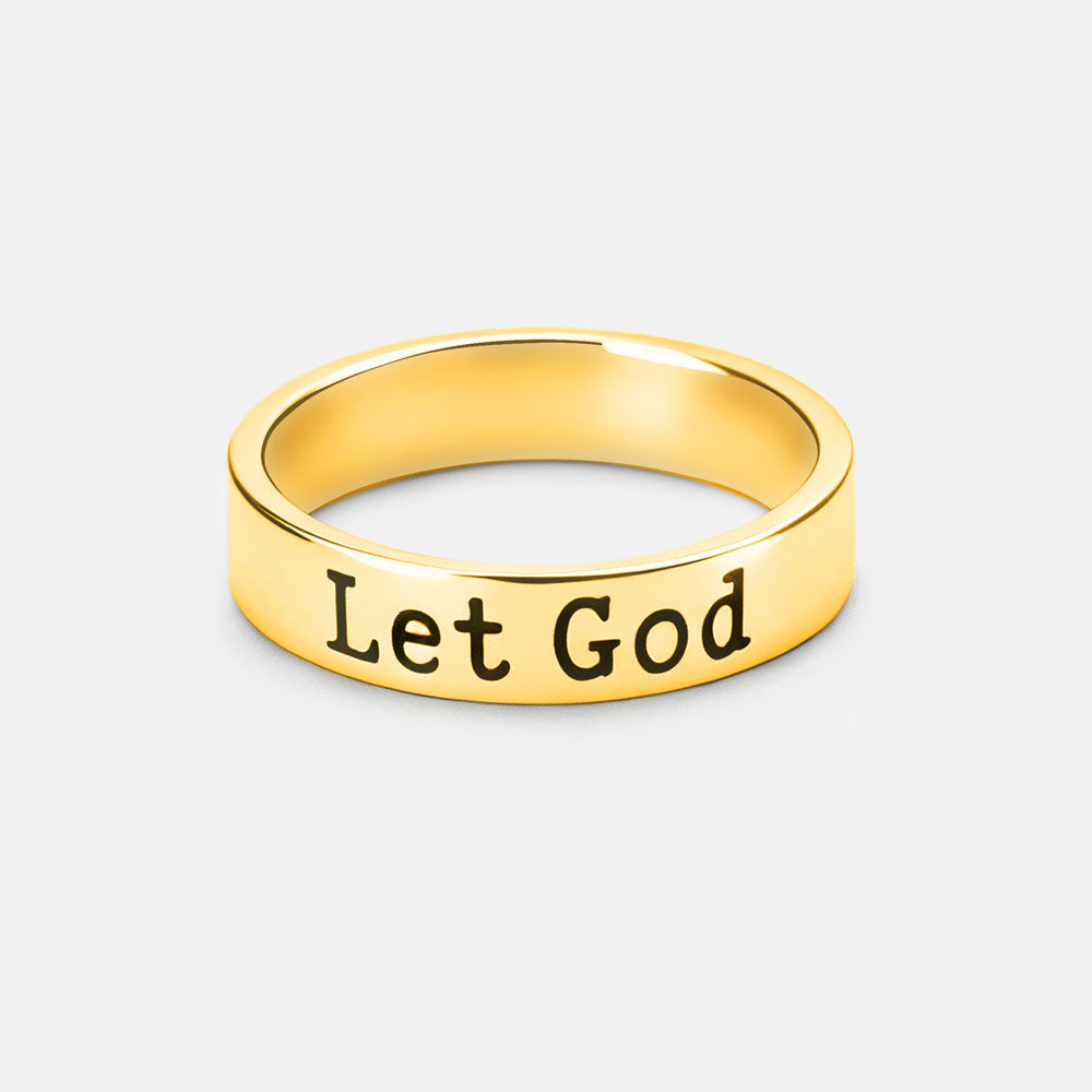 Let God Christian 925 Sterling Silver Ring
