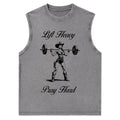 Lift Heavy Pray Hard Christian Washed Tank Top
