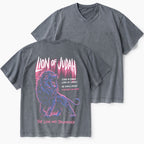 Lion Of Judah Christian Washed V-Neck T-Shirt