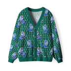 Lion Of Judah Furry Christian Green Lightweight Cardigan