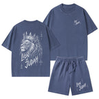 Lion Of Judah He Has Triumphed Christian Washed T-Shirt & Shorts