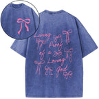 Living Proof Of A Loving God Christian Washed T-Shirt