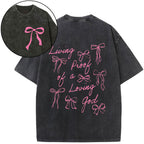 Living Proof Of A Loving God Christian Washed T-Shirt