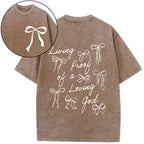 Living Proof Of A Loving God Christian Washed T-Shirt