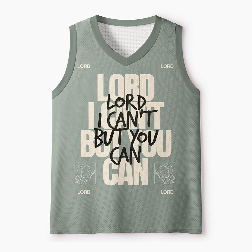 Lord I Can't But You Can Christian Mesh Jersey Tank Top
