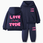Love Like Jesus Christian Kid Fleece Hoodie Set