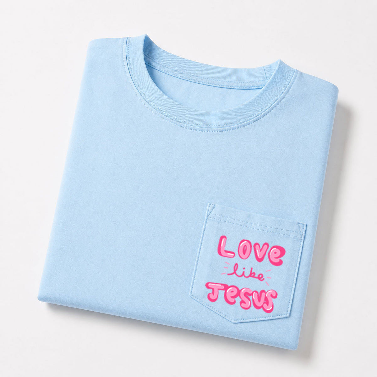 Love Like Jesus Christian Unisex Pocket T-Shirt
