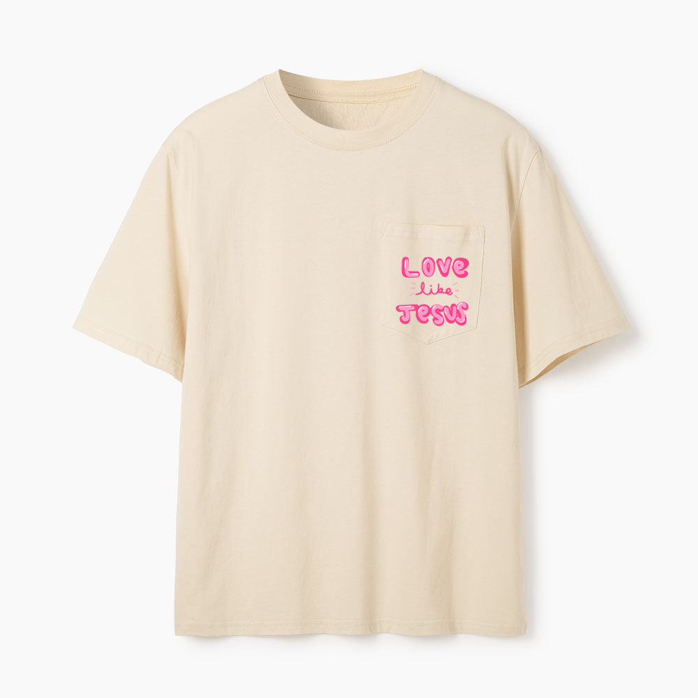 Love Like Jesus Christian Unisex Pocket T-Shirt