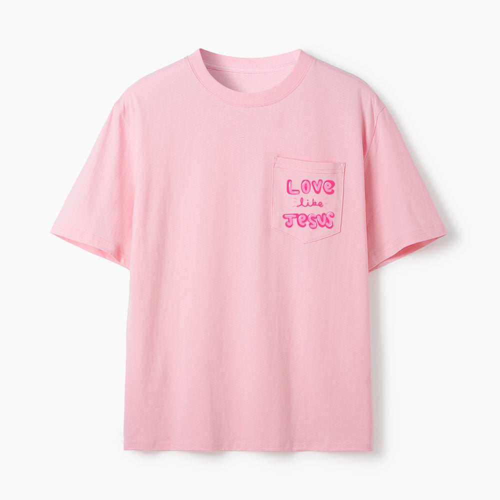 Love Like Jesus Christian Unisex Pocket T-Shirt