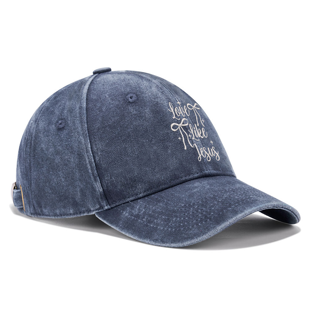 Love Like Jesus Christian Washed Hat