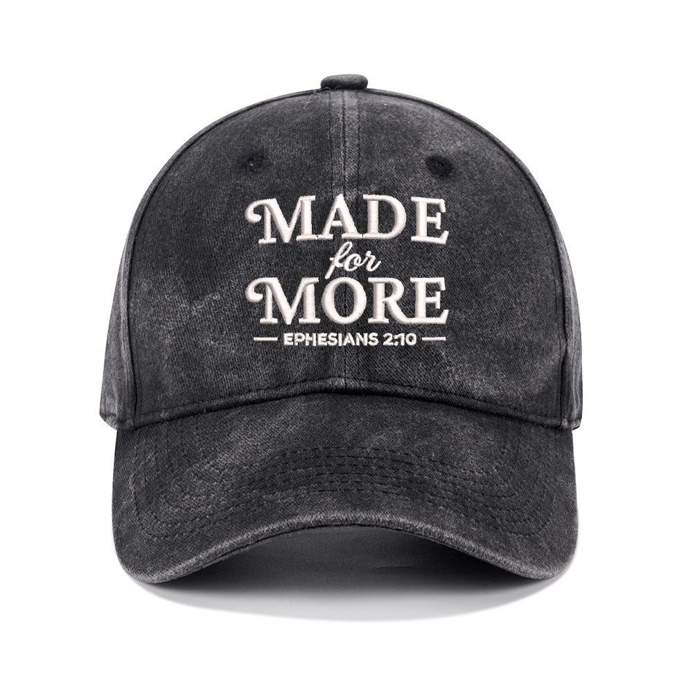 Made For More Christian Couple Washed Hat