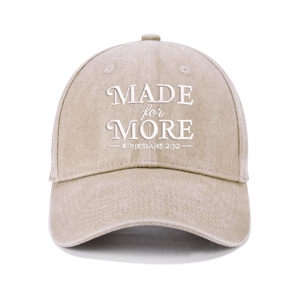 Made For More Christian Couple Washed Hat