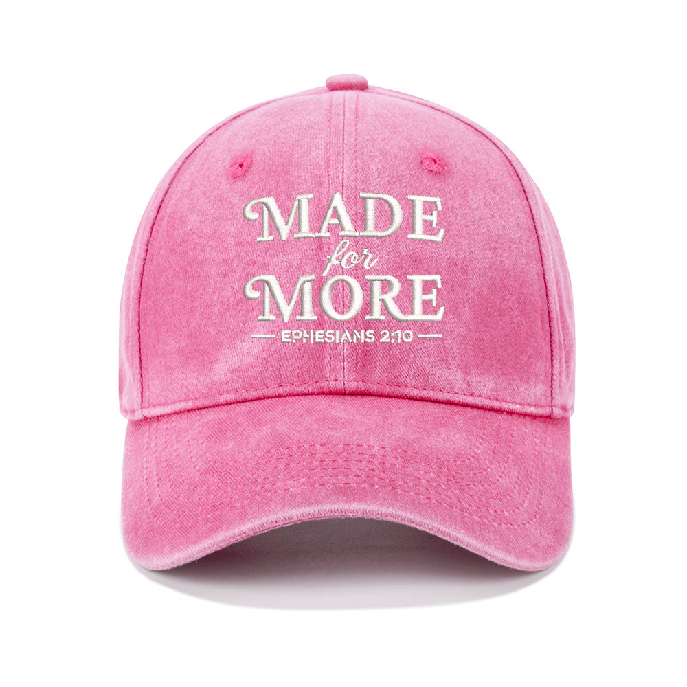 Made For More Christian Couple Washed Hat