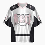 Made To Worship Oversized Shiny V-Neck Christian Jersey & Shorts