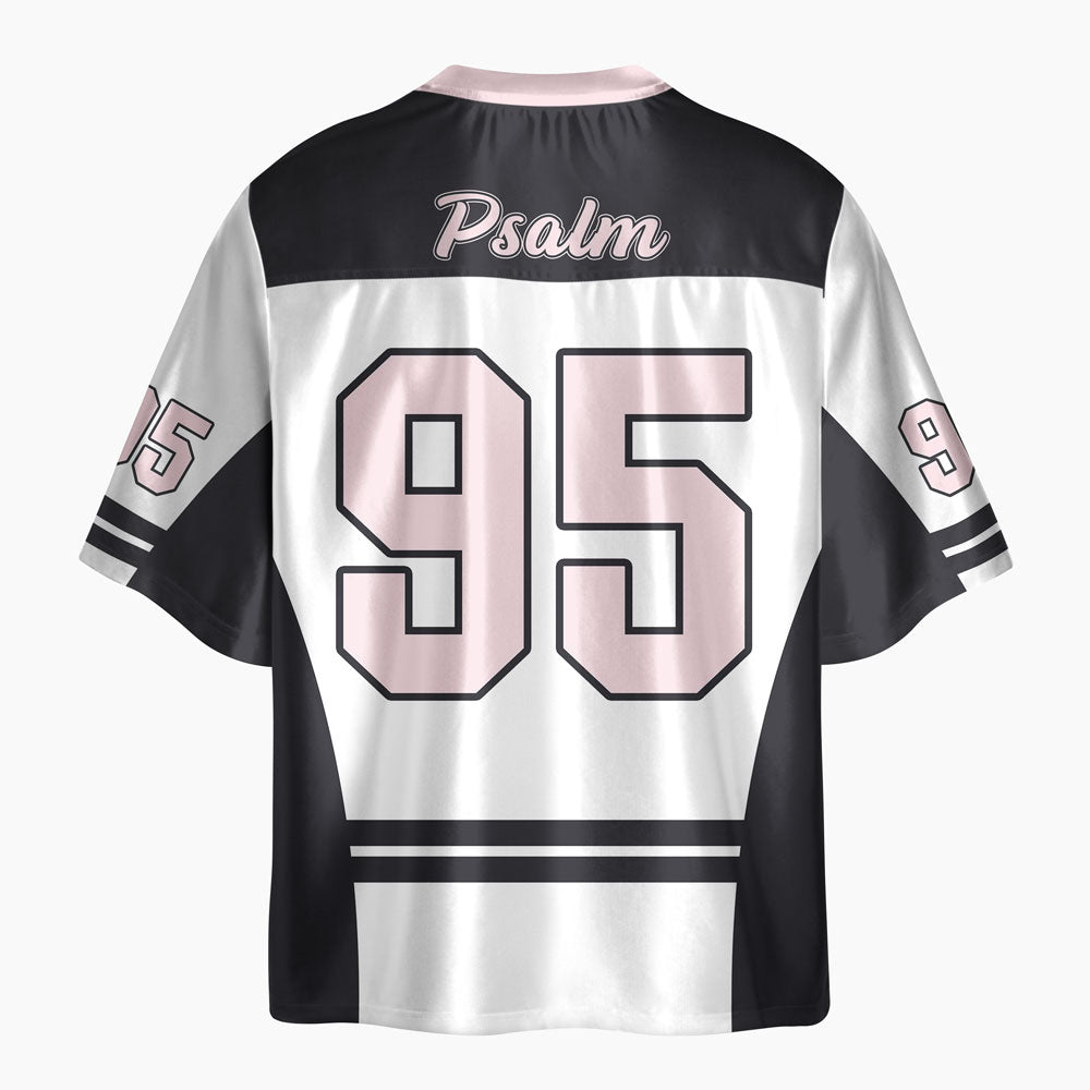 Made To Worship Oversized Shiny V-Neck Christian Jersey & Shorts