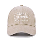 Make Heaven Crowded Christian Couple Washed Hat