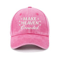 Make Heaven Crowded Christian Couple Washed Hat