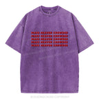 Make Heaven Crowded Christian Puff Printed Washed T-Shirt
