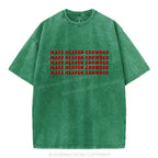 Make Heaven Crowded Christian Puff Printed Washed T-Shirt