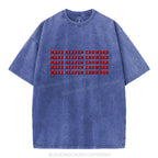 Make Heaven Crowded Christian Puff Printed Washed T-Shirt