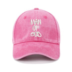 Man Of God Christian Couple Washed Hat