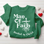 Man & Woman Of Faith Rooted In Christ Christian Couple Sweatshirt