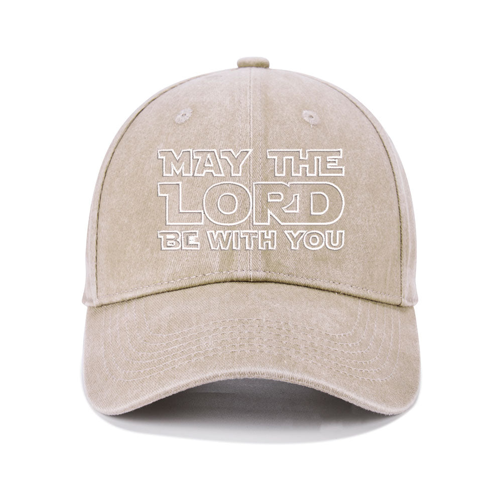 May The Lord Be With You Christian Washed Hat