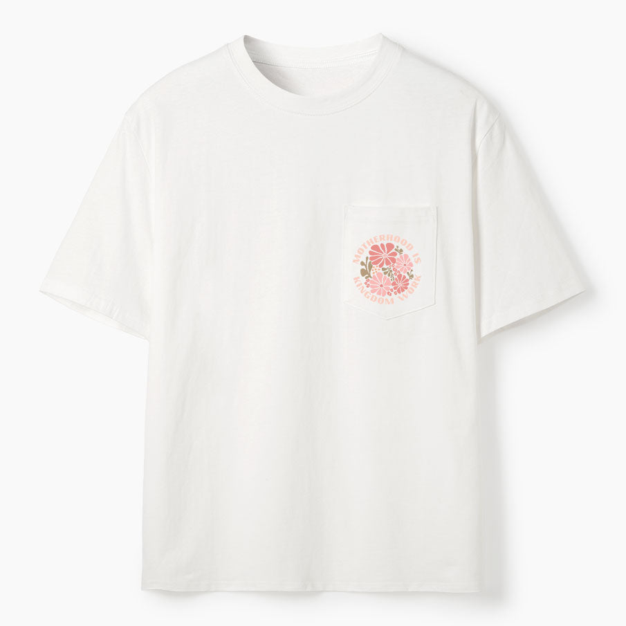 Motherhood Is Kingdom Work Christian Unisex Pocket T-Shirt