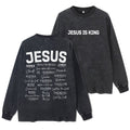 Name Of Jesus Christian Washed Long Sleeve T-Shirt
