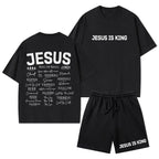 Names Of Jesus Christian Washed T-Shirt & Shorts