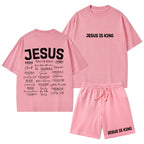 Names Of Jesus Christian Washed T-Shirt & Shorts