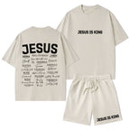 Names Of Jesus Christian Washed T-Shirt & Shorts