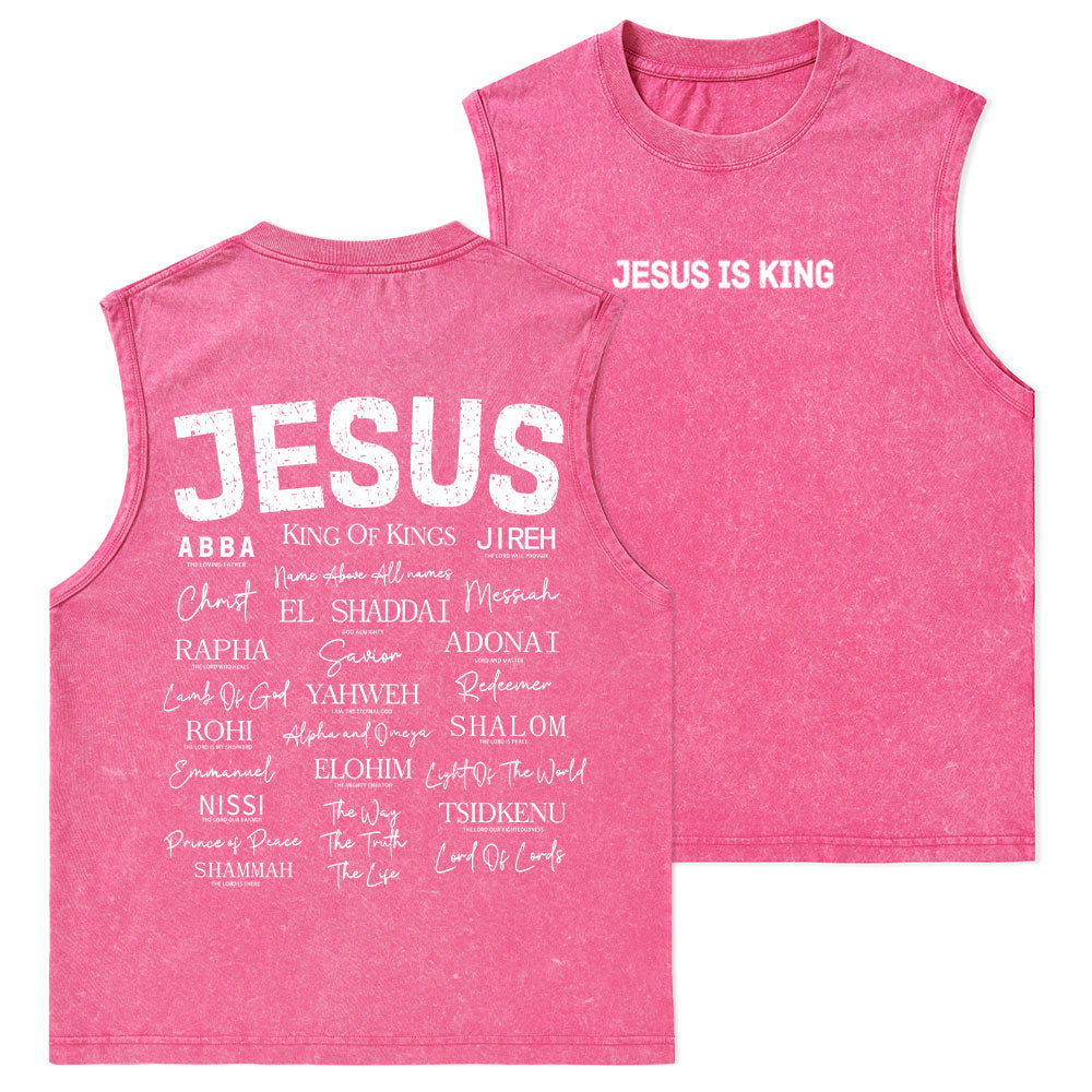 Names Of Jesus Christian Washed Tank Top