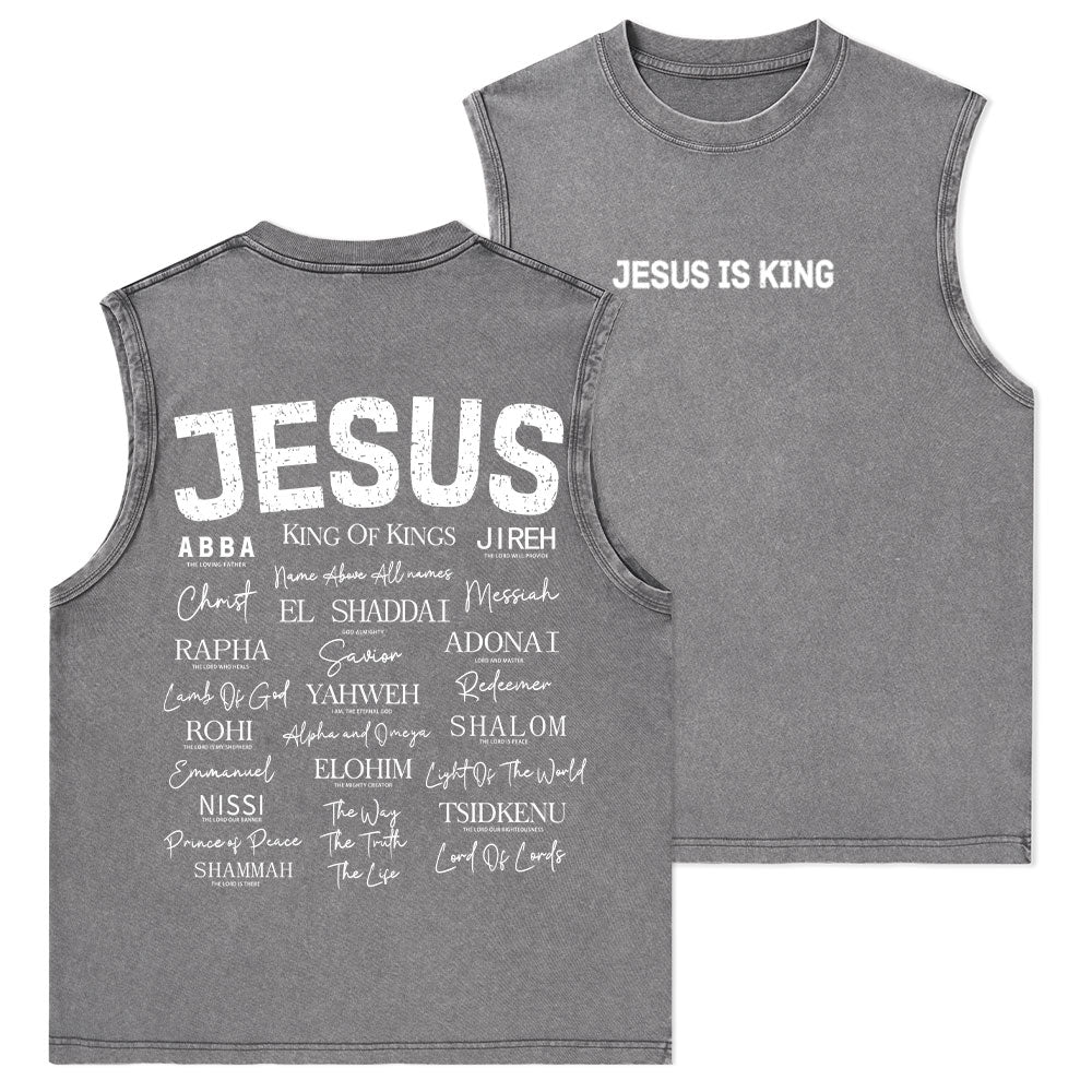 Names Of Jesus Christian Washed Tank Top