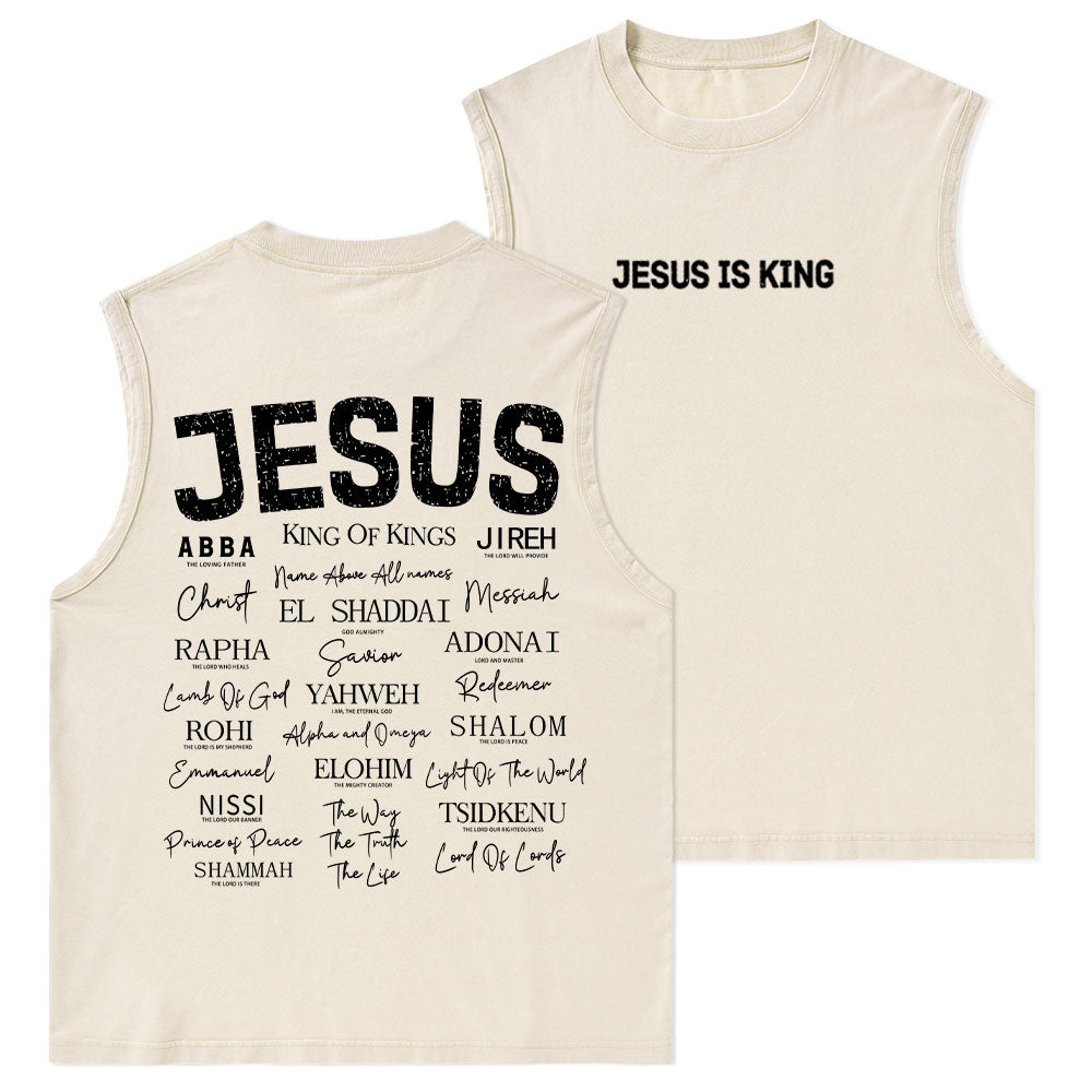 Names Of Jesus Christian Washed Tank Top