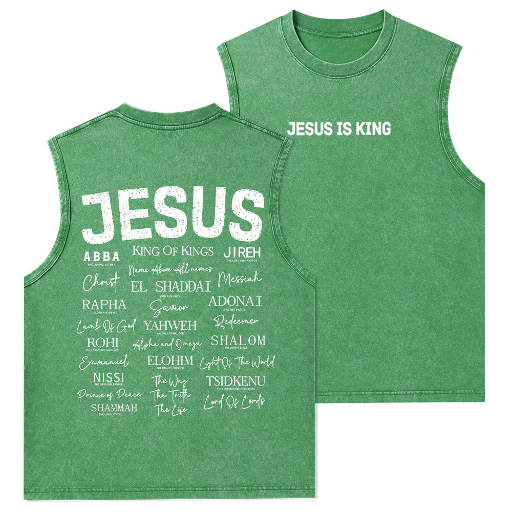 Names Of Jesus Christian Washed Tank Top