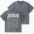 Names Of Jesus Christian Washed V-Neck T-Shirt
