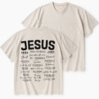 Names Of Jesus Christian Washed V-Neck T-Shirt