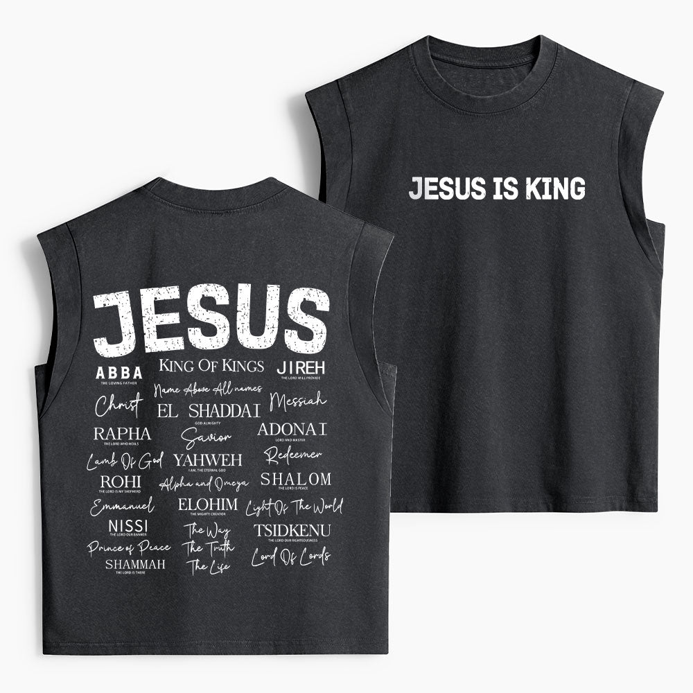 Names Of Jesus Christian Women's Washed Tank Top