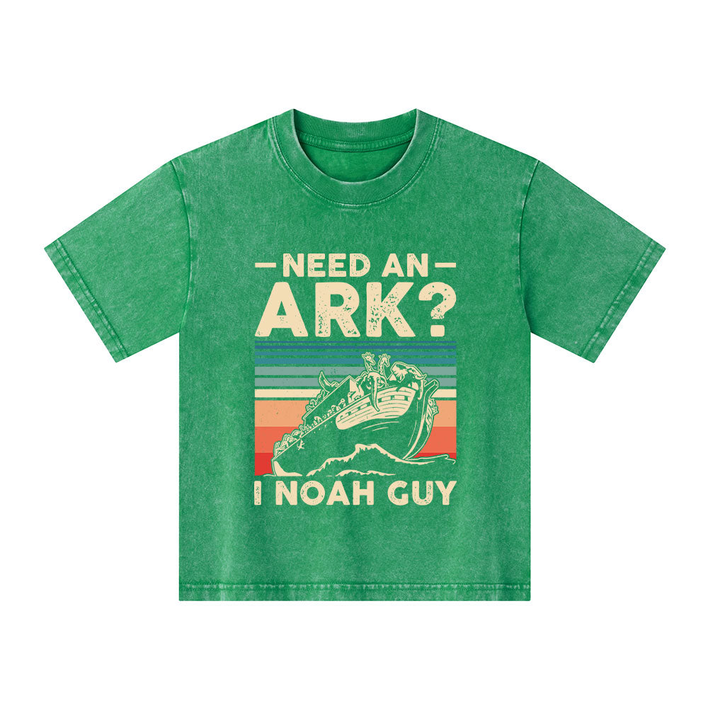 Need An Ark I Noah Guy Funny Vintage Christian Kid Washed T-Shirt
